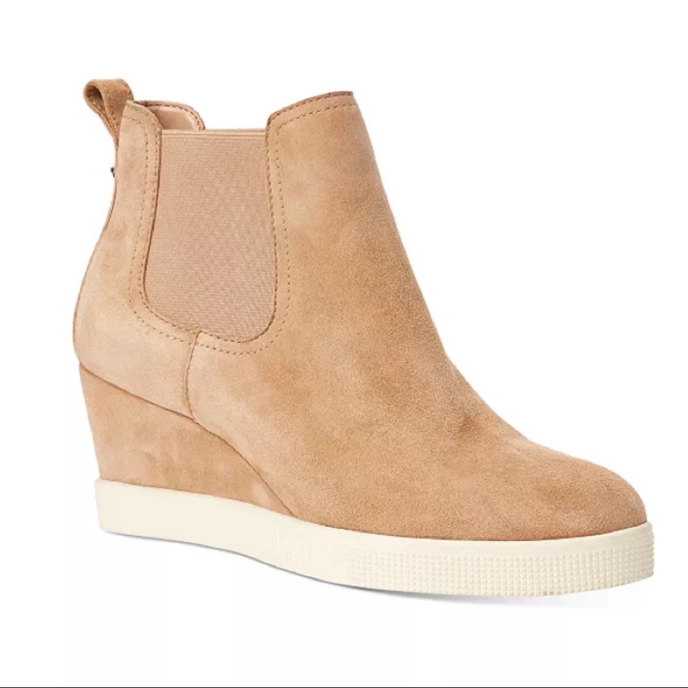 Lauren by Ralph Lauren Reade Wedge Booties in Light Camel Size 8 - NIB